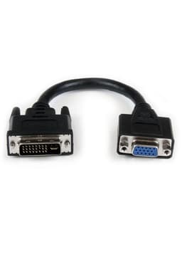 Adaptador Startech DVIVGAMF8IN DVI-I M a VGA H 20CM Negro