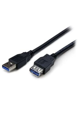 Cable USB 3.0 de 2m Extensor Alargador USB A Macho a Hembra Negro