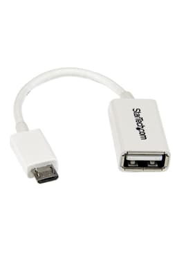 Cable Adaptador Micro USB a USB OTG de 12cm StarTech Blanco