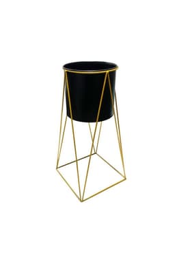 Maceta Macetero Pedestal Decorativo Negro