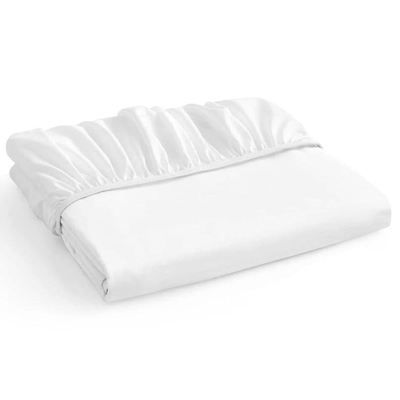 Sabana Bajera Soft Ajustable 1800 Cama 1 Plaza Blanca