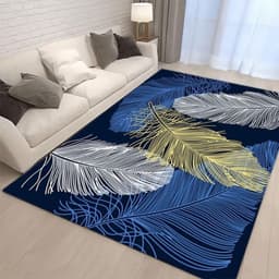 alfombra estampada 3d antideslizante 180cm x 230cm Azul Marino