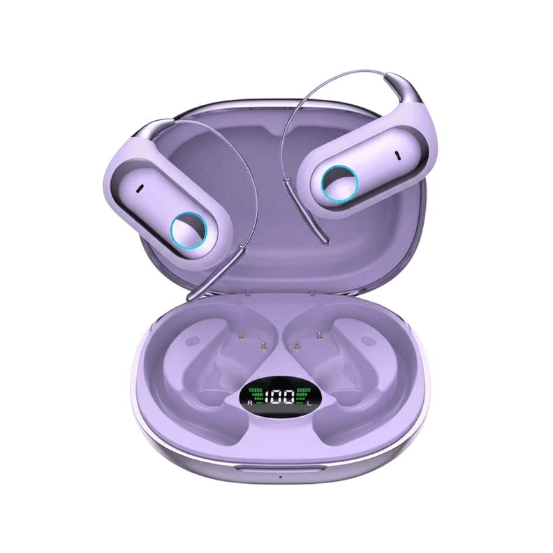 Audifonos Bluetooth Traductor IA Ultraligeros Hifi ergonomicos color purpura