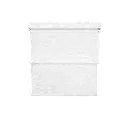 Cortina Roller Blackout doble tela 200x200 con cenefa blanco