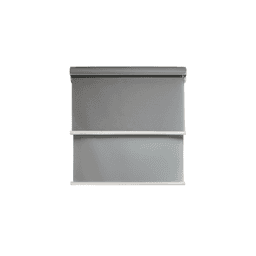 Cortina Roller Blackout doble tela 180x200 con cenefa gris