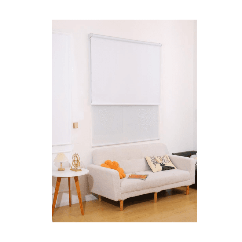 Cortina Roller Blackout 2 pano 140x240 doble Blanco