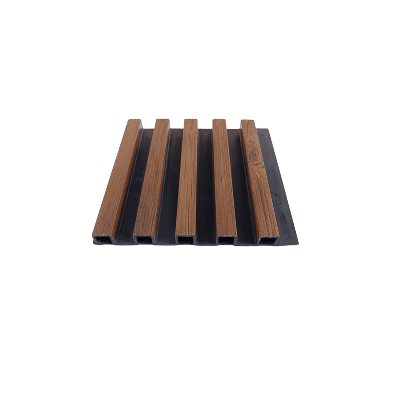 Wall panel diseno black roble 10 piezas Negro