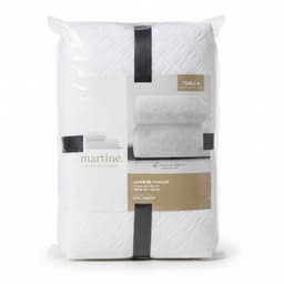 Set Toallas Bano Mano Blanco 100% Algodon Martite