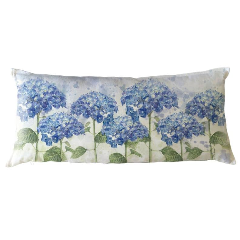 FUNDA COJIN ALGODON HORTENSIAS XL Diseno 1