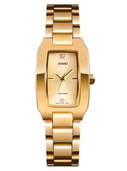 Reloj Skmei para damas elegante con tecnologia Seiko Japon Dorado Metalico S M