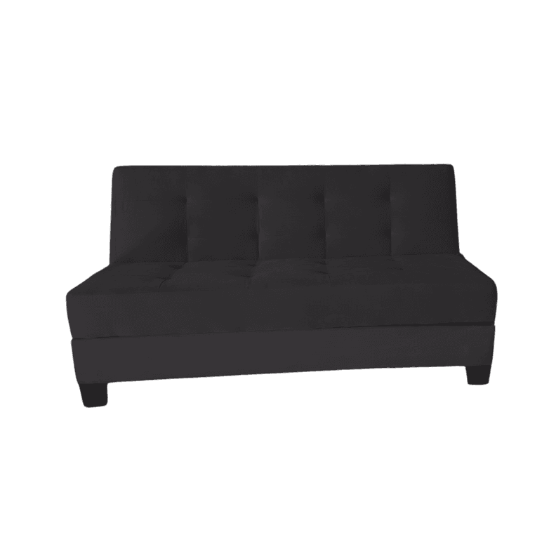 Futon Cama Baul Patagonia 15P Negro Felpa Pmadera