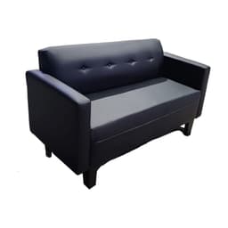 Sofa HVM Alonso Negro CueroPU 3C Pmadera