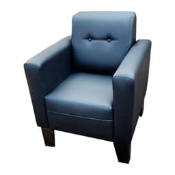 Poltrona HVM Negro CueroPU Pmadera