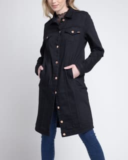 Chaqueta extra larga Negra Negro XL