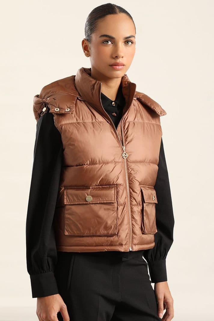 Parka Con Capucha Desmontable,Cafe Liola M