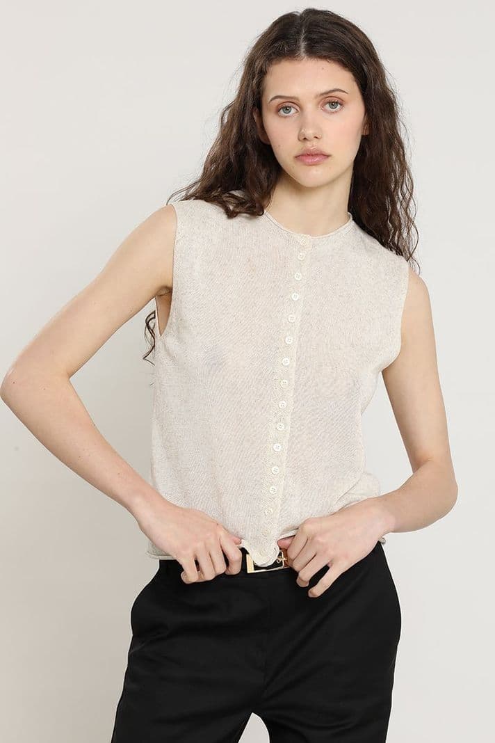 Cardigan punto, beige Liola M