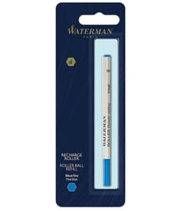 Recambio Para Boligrafo De Punta Fina Rodante Azul Waterman