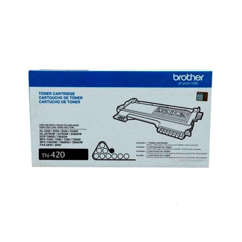 Brother Toner Tn420 Para 1200 Paginas Negro Negro Mate