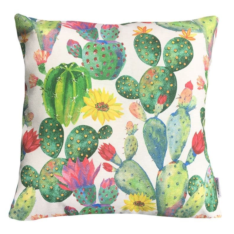 FUNDA COJIN DECORATIVO DISENO CACTUS VERDE 50x50
