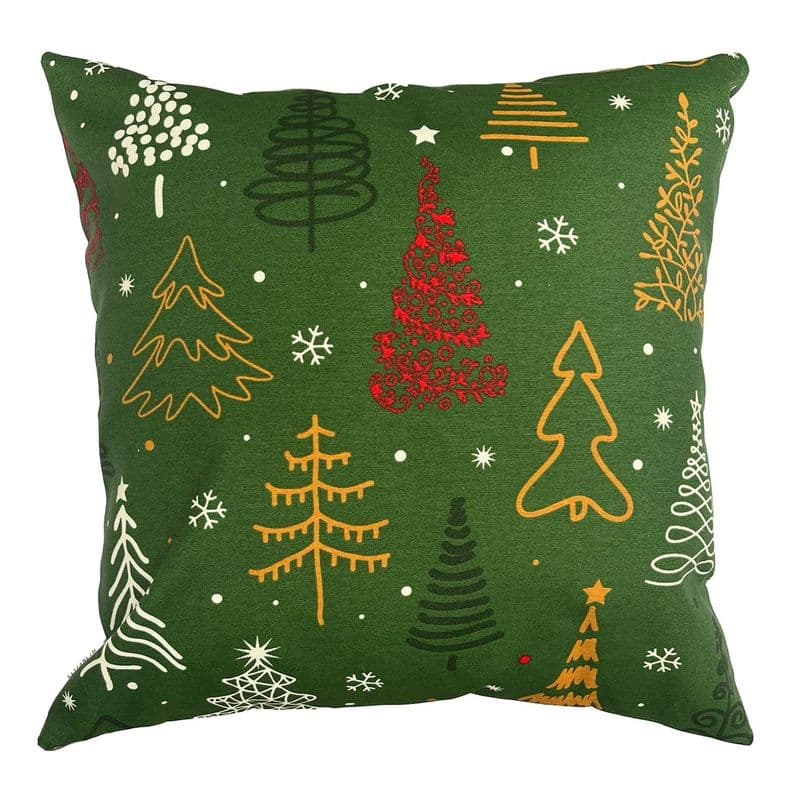 Cojin Decorativo Diseno Festivo Verde 60x60 Relleno