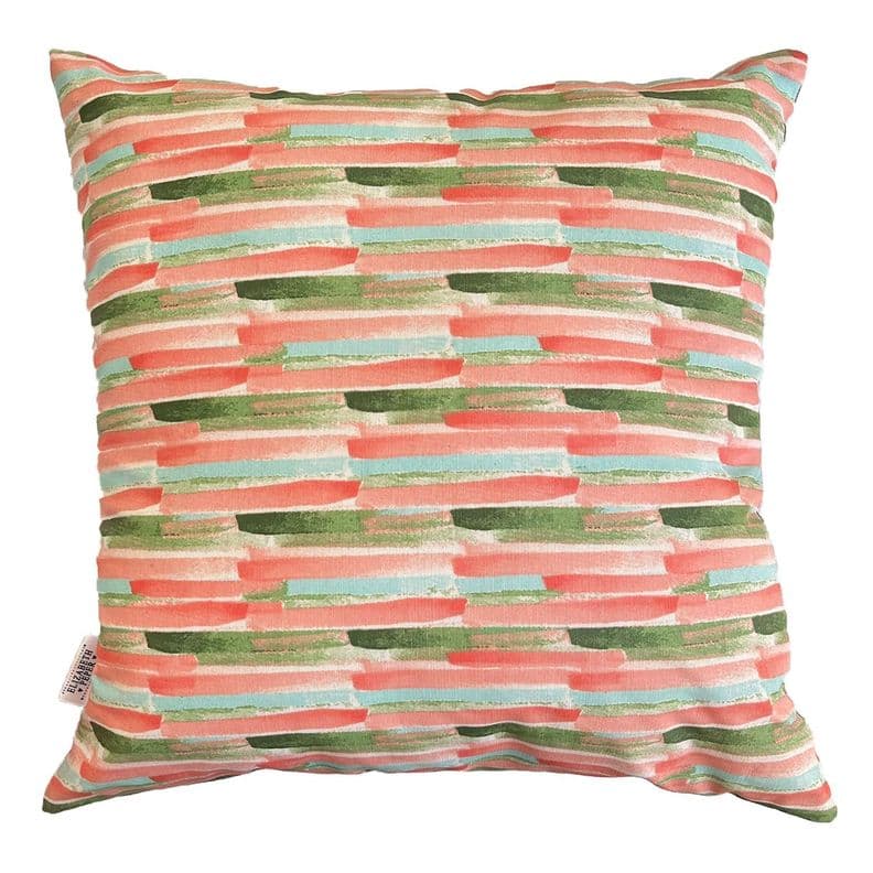 Cojin Decorativo Diseno Pinceles Rosa Verde 50x50 Relleno