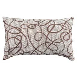 Cojin Decorativo Diseno Cordon Cafe 50x30 Relleno Beige