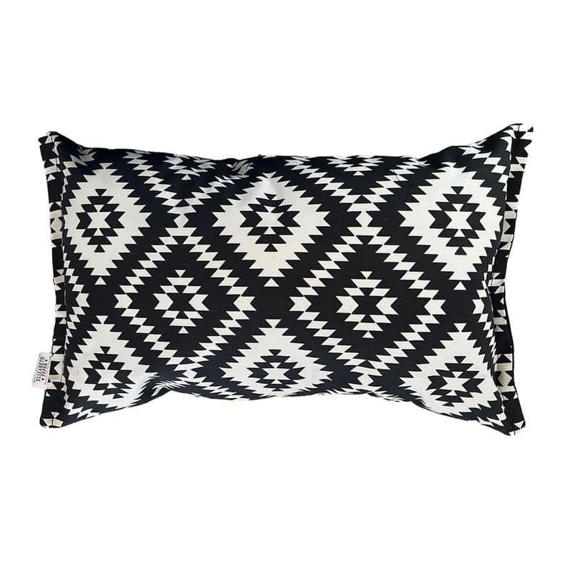 Funda Cojin Decorativo Diseno Rombo Negro 50x30