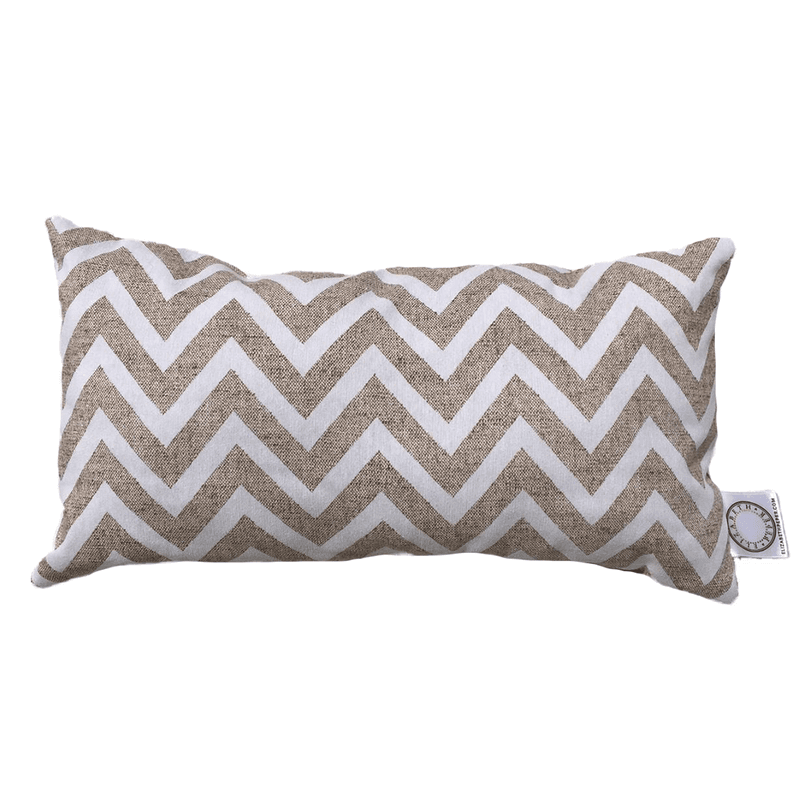 COJIN DECORATIVO DISENO ZIGZAG CREMA 50X30 RELLENO Beige