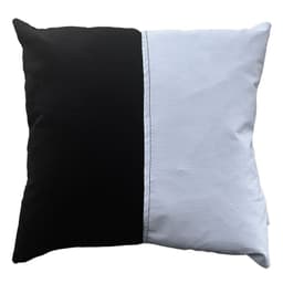 Funda Cojin Decorativo EcoCuero Blanco y Negro 50x50
