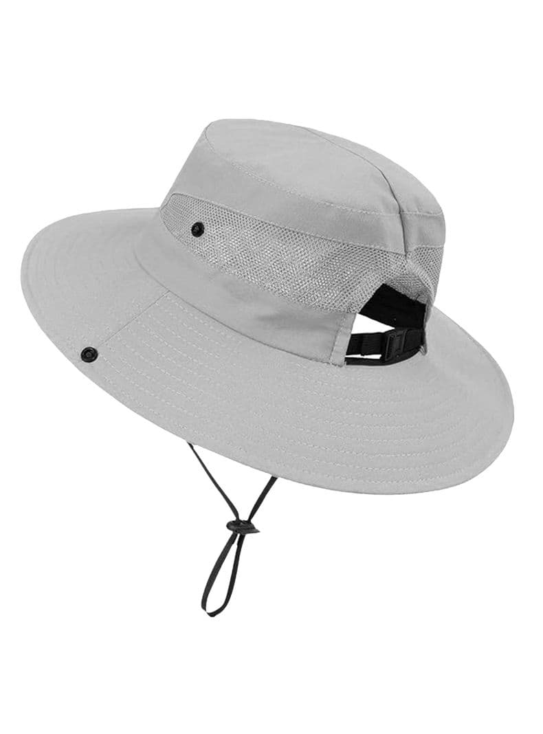 Sombrero Bonnie Plegable Proteccion UV Unisex Gris Perla