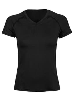 Polera Dry Fit Manga Corta Cuello V Cape Mujer Negro XS