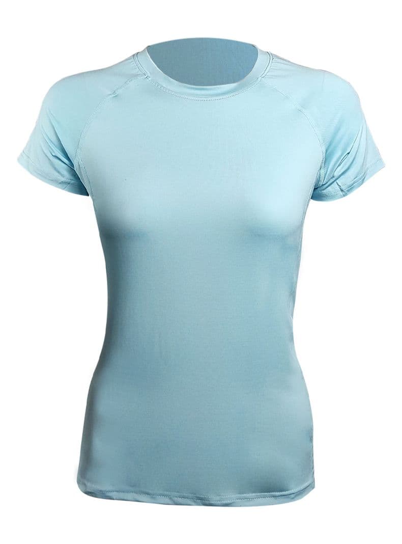 Polera Dry Fit Manga Corta Bangsi Essential Mujer Celeste XS