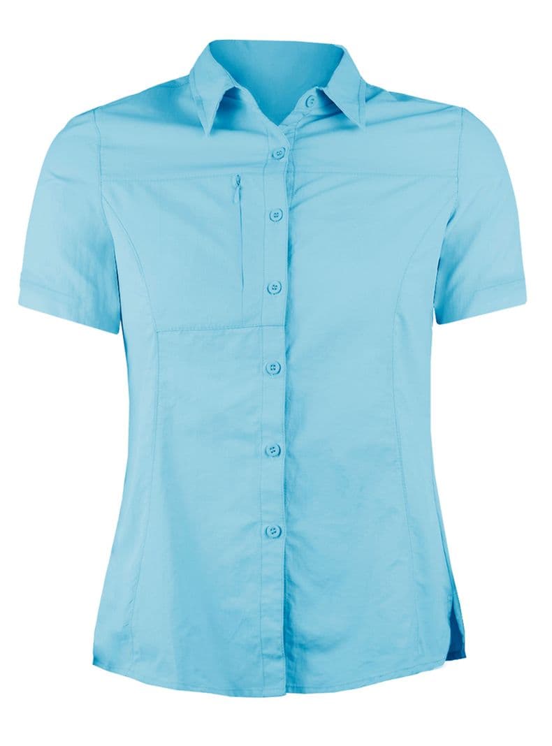 Blusa Trekking Ripstop Manga Corta UPF50 Fenec Mujer Celeste S