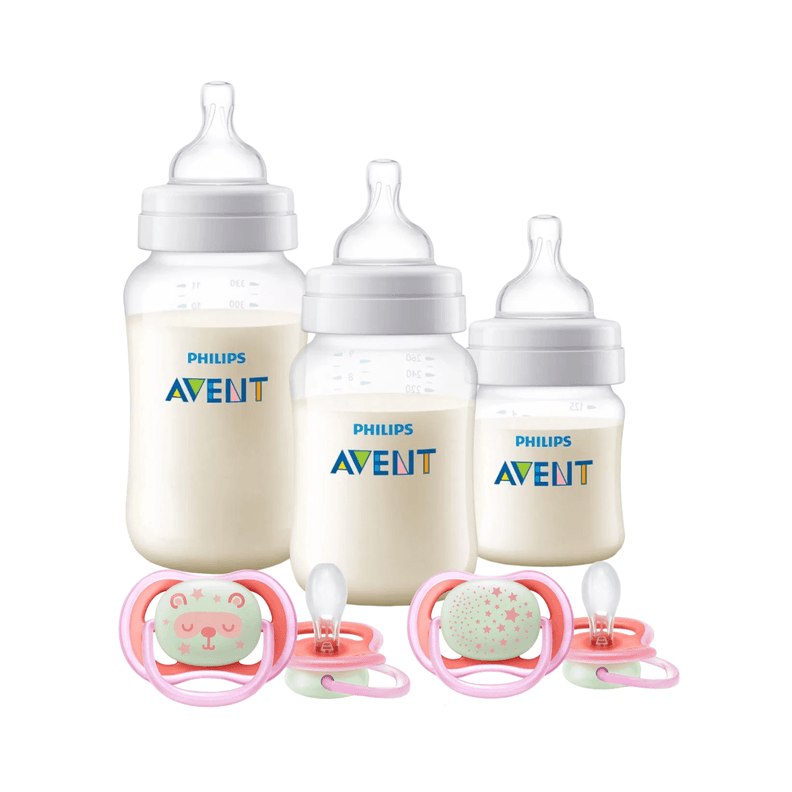 Set Avent 3 mamaderas mas 2 chupetes 6-18m Diseno 1 0