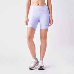 Calza Corta Running Mujer New Balance Essentials High Rise 6 Celeste M