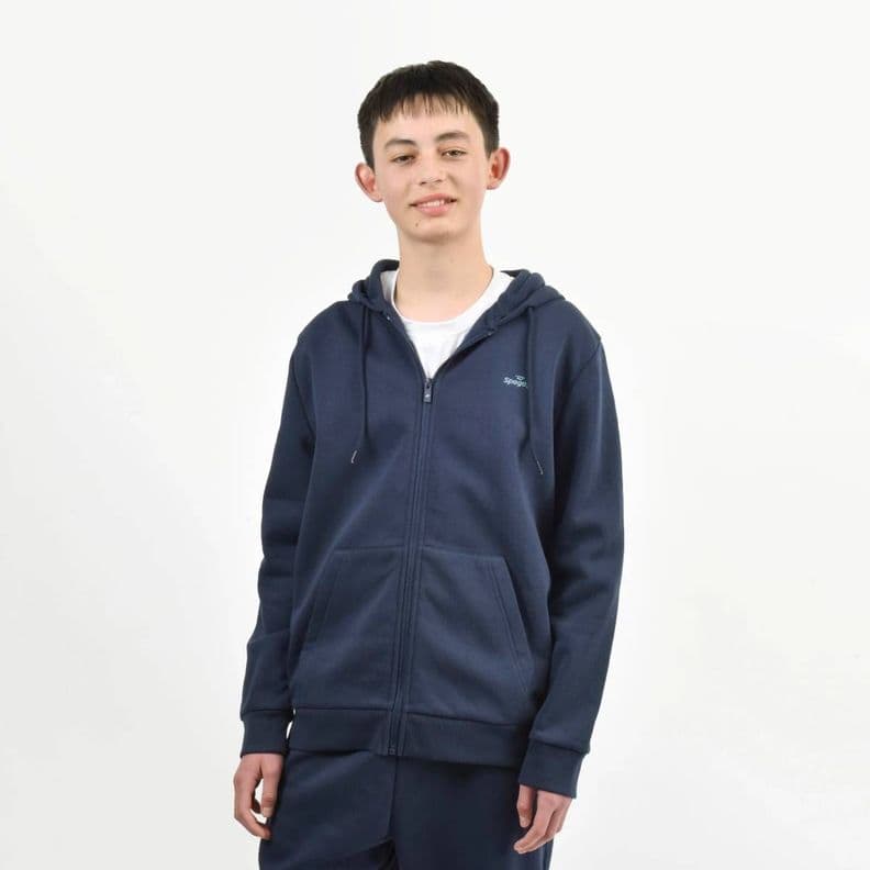 Poleron Escolar Ninos Spoga Full Zip Azul XXS