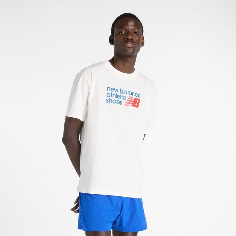 Polera Lifestyle Hombre New Balance Athletics Premium Blanca Blanco S