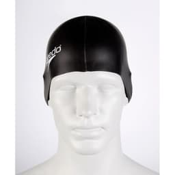 Gorro de Natacion Plain Flat Silicona Negro Speedo