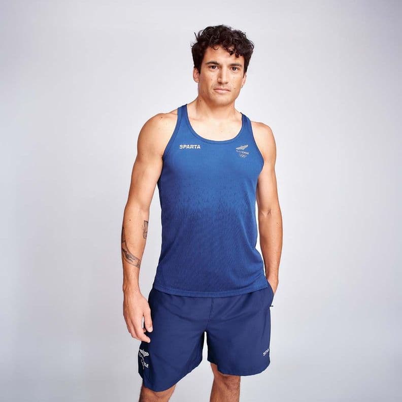 Polera Sin Mangas Entrenamiento Hombre Sparta Team Chile A Azul XL