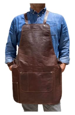 Pechera Cuero Natural Marron 72x52 cm
