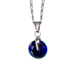 Collar Circon y Plata Azul