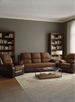Living Sofa 3 cuerpos Reclinable Thompson + 2 Bergers U9000