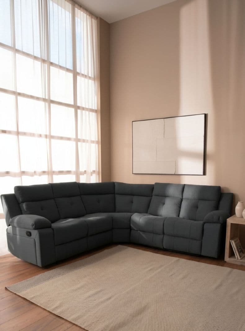 Sofa Seccional 5 Cuerpos Para Living Arizona Daniels 8081 Gris