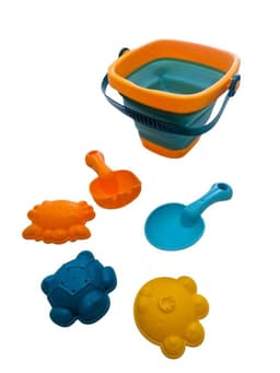 BALDE PLAYA PLEGABLE CON ACCESORIOS 6 PIEZAS