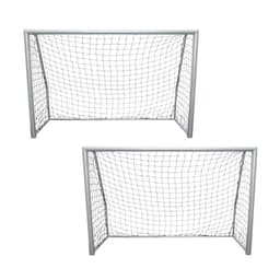 Set de 2 Arcos De Futbol Grandes Metalico 300x200 Cm Blanco