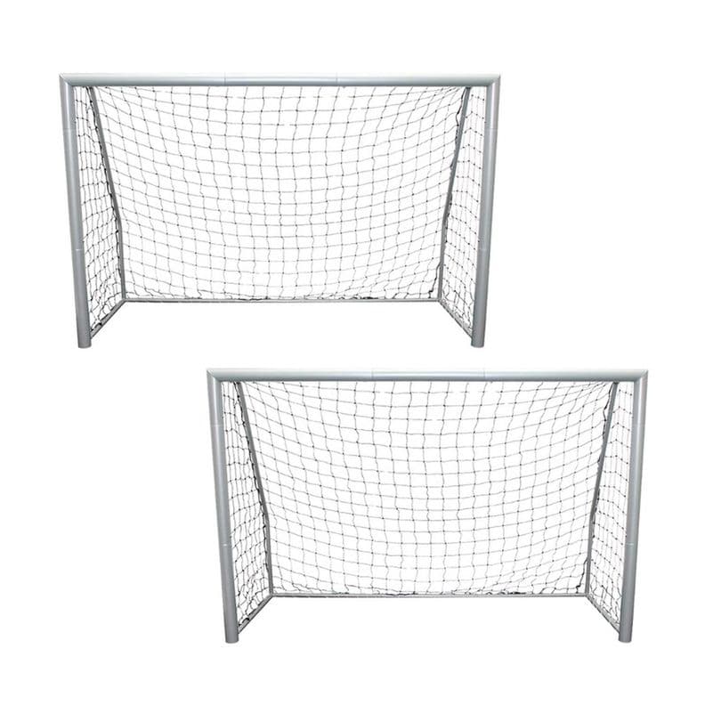 Set de 2 Arcos De Futbol Grandes Metalico 300x200 Cm Blanco