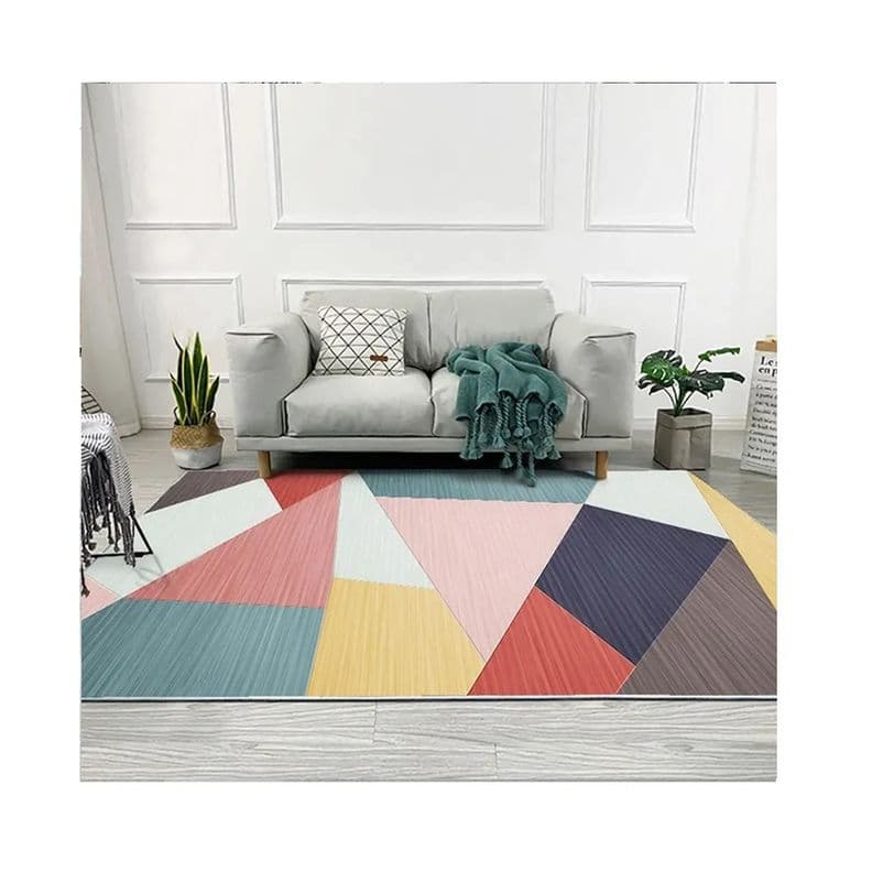 Alfombra Sala Estar Living 120x160 cm.Tapete Catania Negro