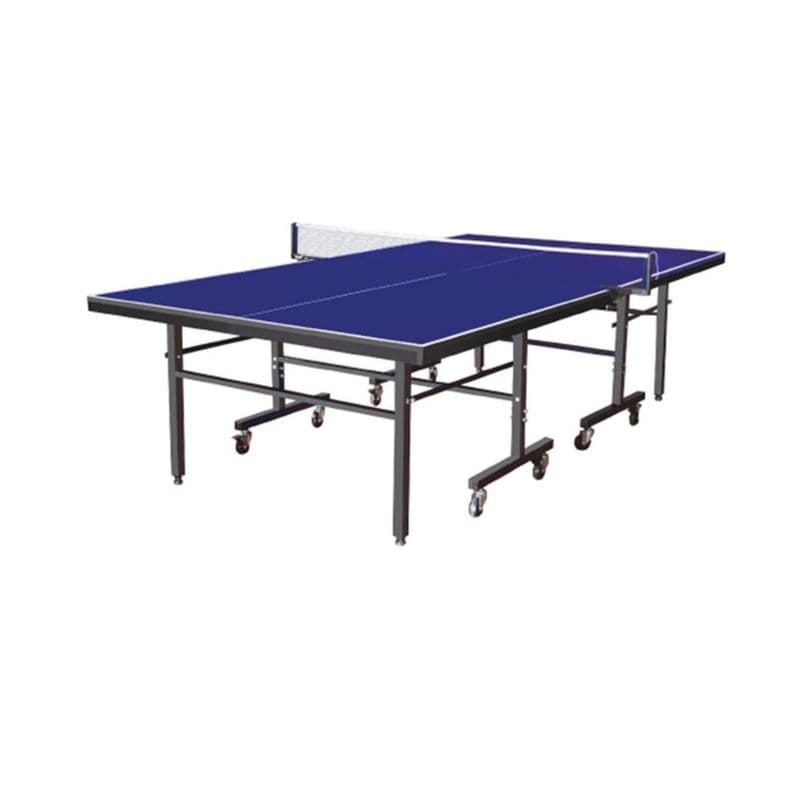 Mesa Ping Pong Exterior Plegable Ruedas Estructura De Acero Azul
