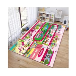 Alfombra Infantil Rosamall 80X120 Cm Tapete Dormitorio Sala Negro