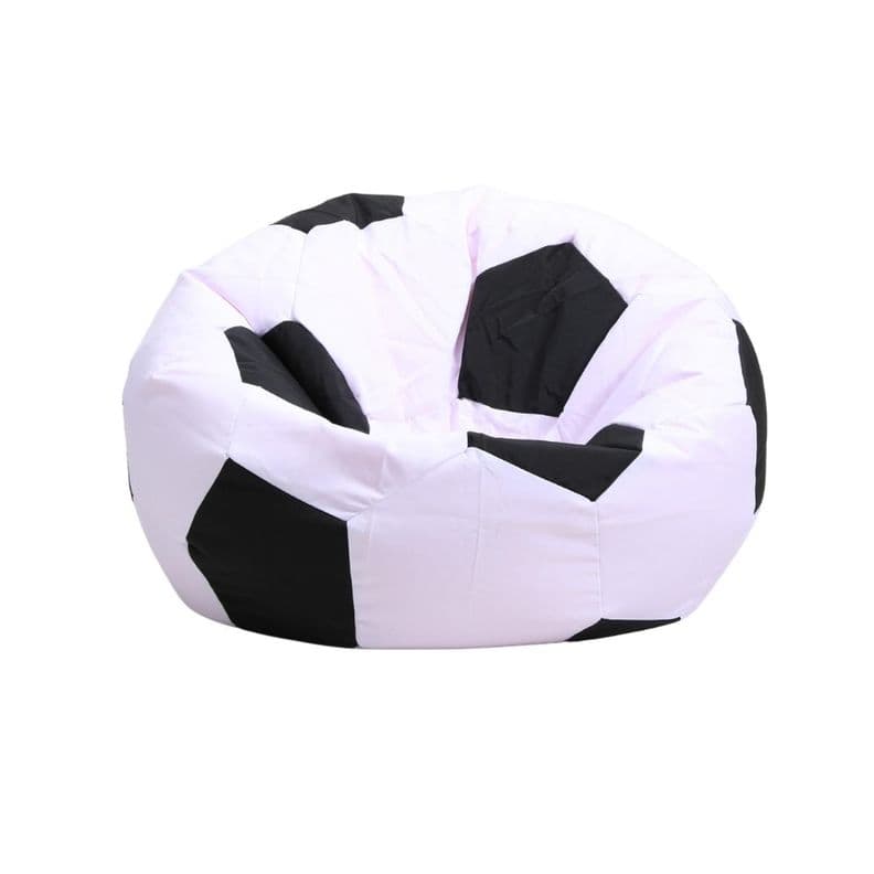Puff Pera Pelota De Futbol Tela Oxford 600D Diametro 90 Cm. Negro